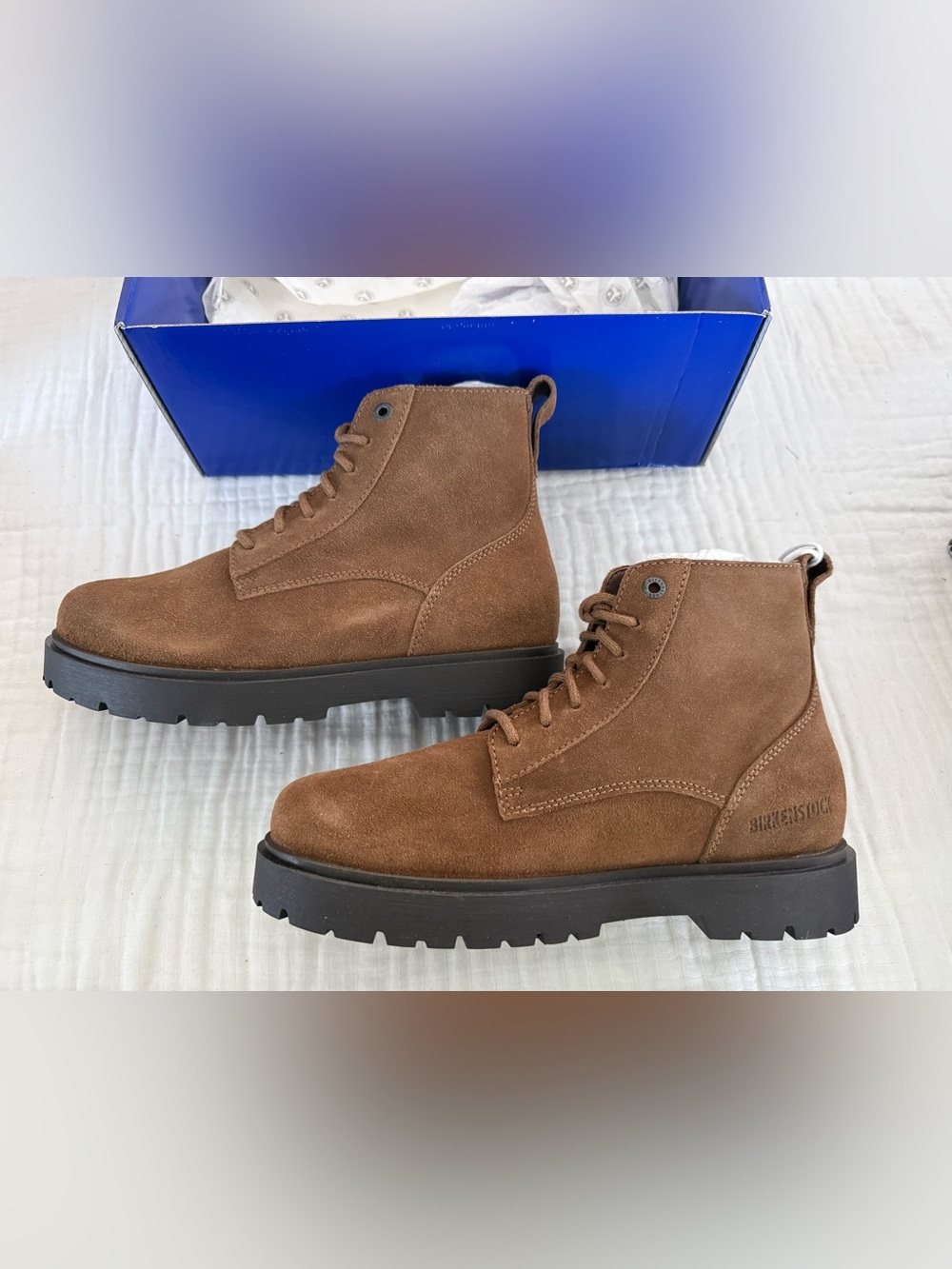 NWT Birkenstock Highwood Lace Mid Suede Leather Size 38 Medium/Narrow